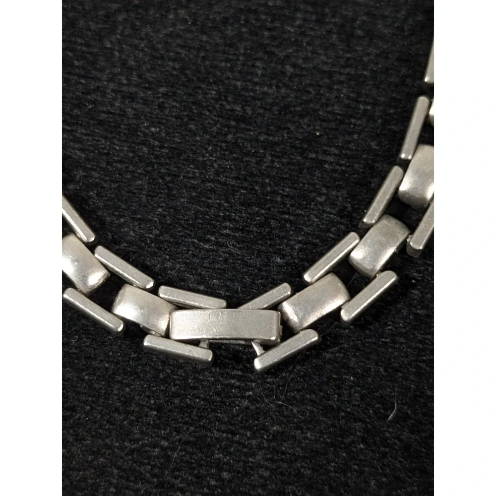 Gray Metallic Matte Panther Link Chain‎ Bracelet Classic Style 7 inches